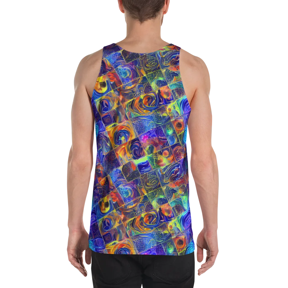 Vivid Vertigo on Men's Tank Top — Back