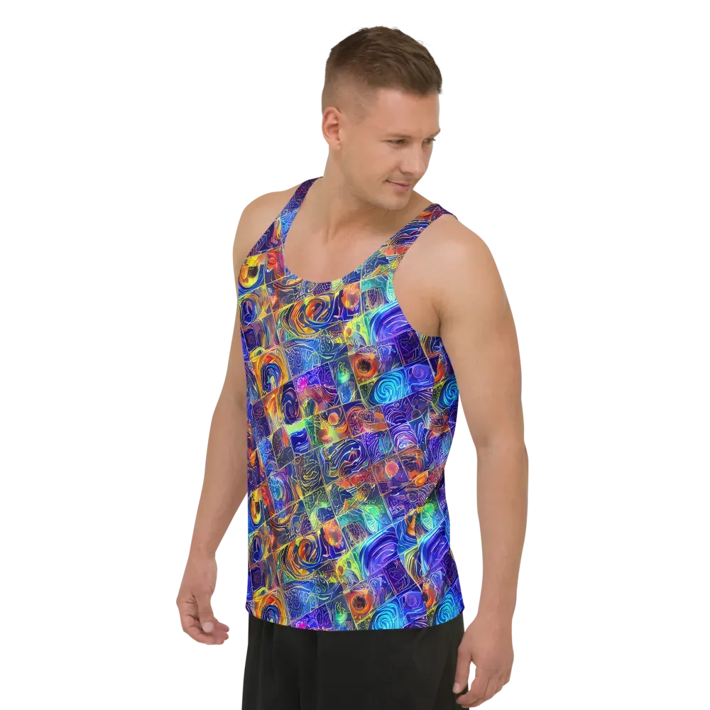 Vivid Vertigo on Men's Tank Top — Left Front