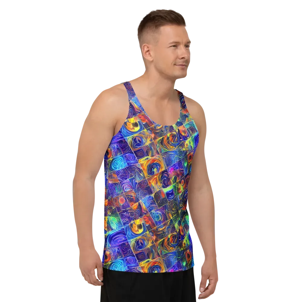 Vivid Vertigo on Men's Tank Top — Right Front
