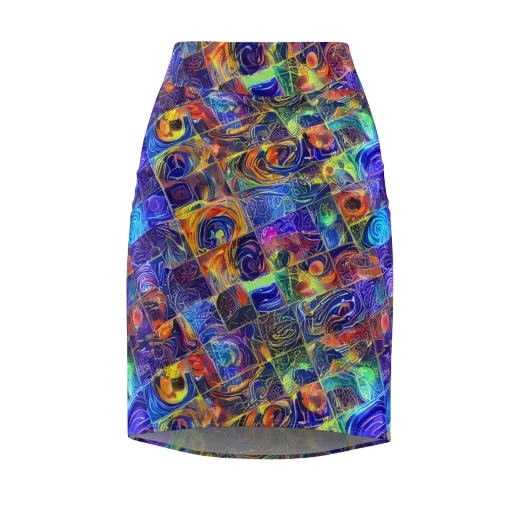 Vivid Vertigo on a Pencil Skirt