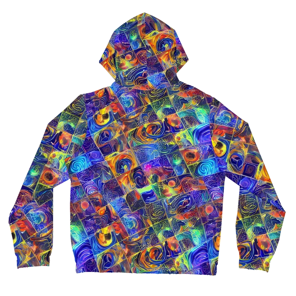 Vivid Vertigo on Women's Full-Zip Hoodie — Back