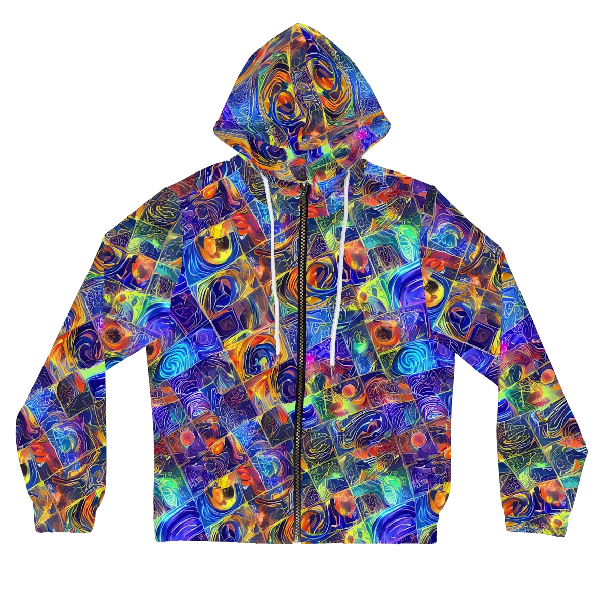 Vivid Vertigo on Women's Full-Zip Hoodie — Front