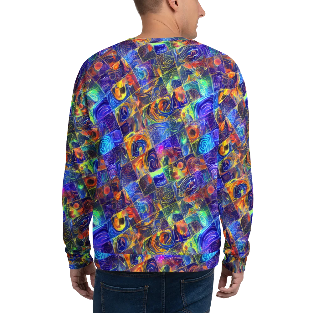 Vivid Vertigo on Sweatshirt — Back