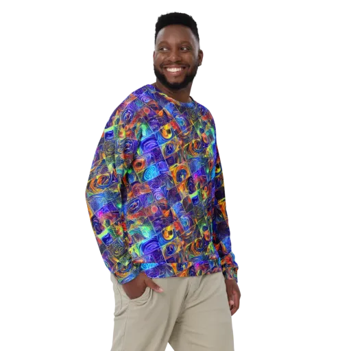 Vivid Vertigo on a Sweatshirt