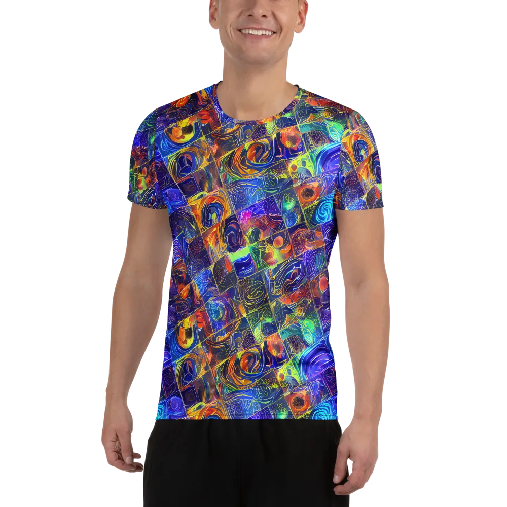 Vivid Vertigo on Men's Athletic T-Shirt — Front