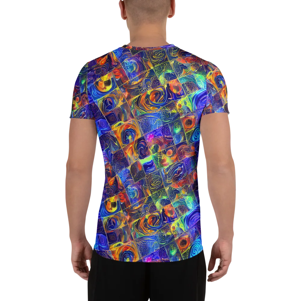 Vivid Vertigo on Men's Athletic T-Shirt — Back