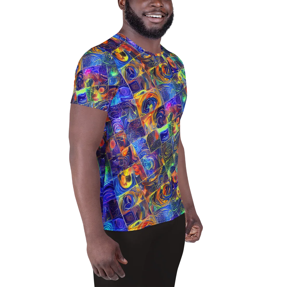 Vivid Vertigo on Men's Athletic T-Shirt — Right