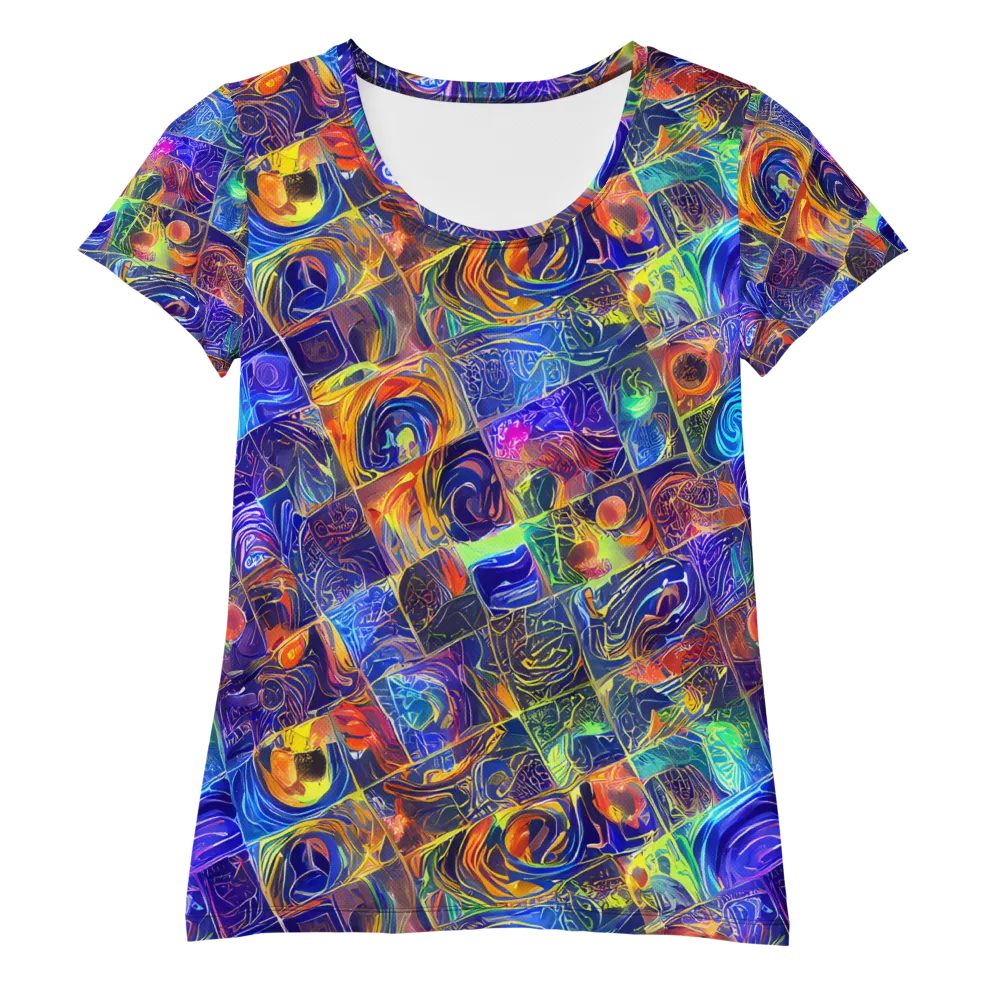 Vivid Vertigo on Women's Athletic T-Shirt — Front