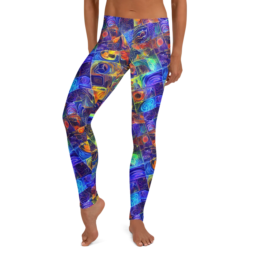 Vivid Vertigo on Leggings — Front