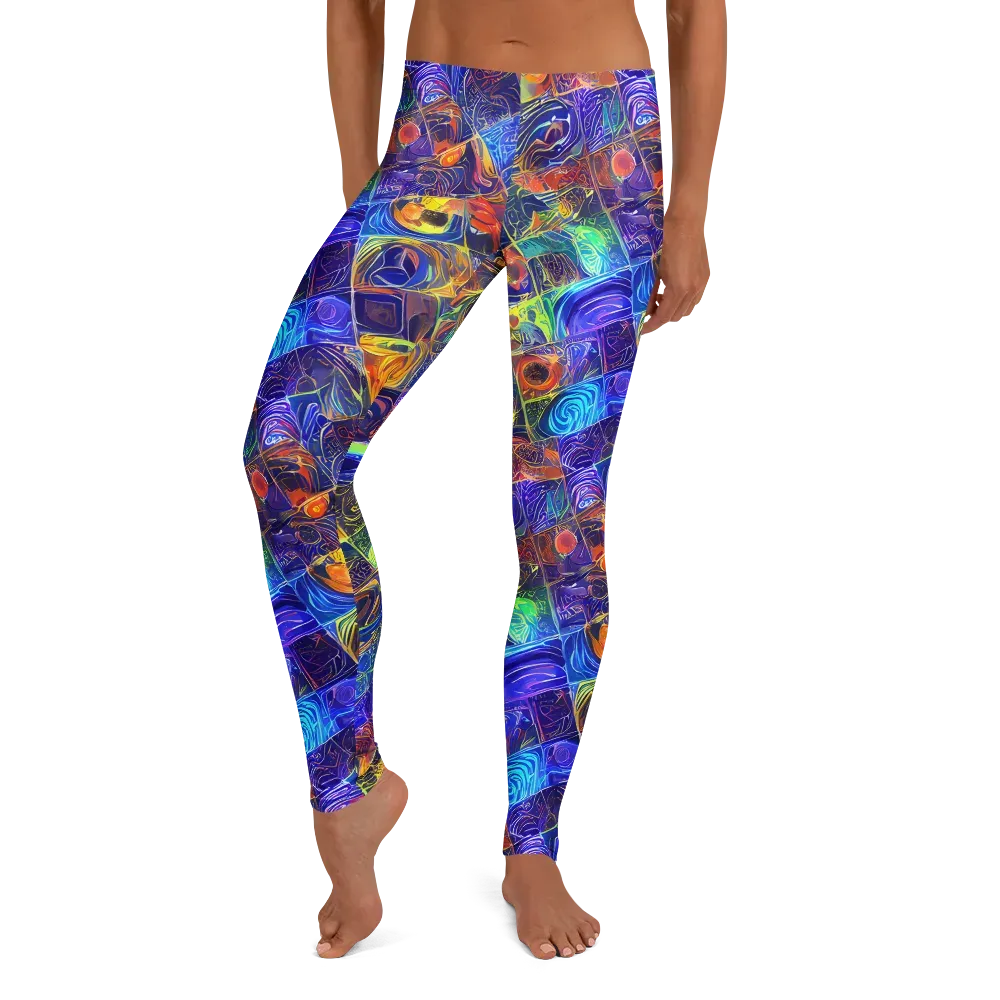 Vivid Vertigo on Leggings — Front