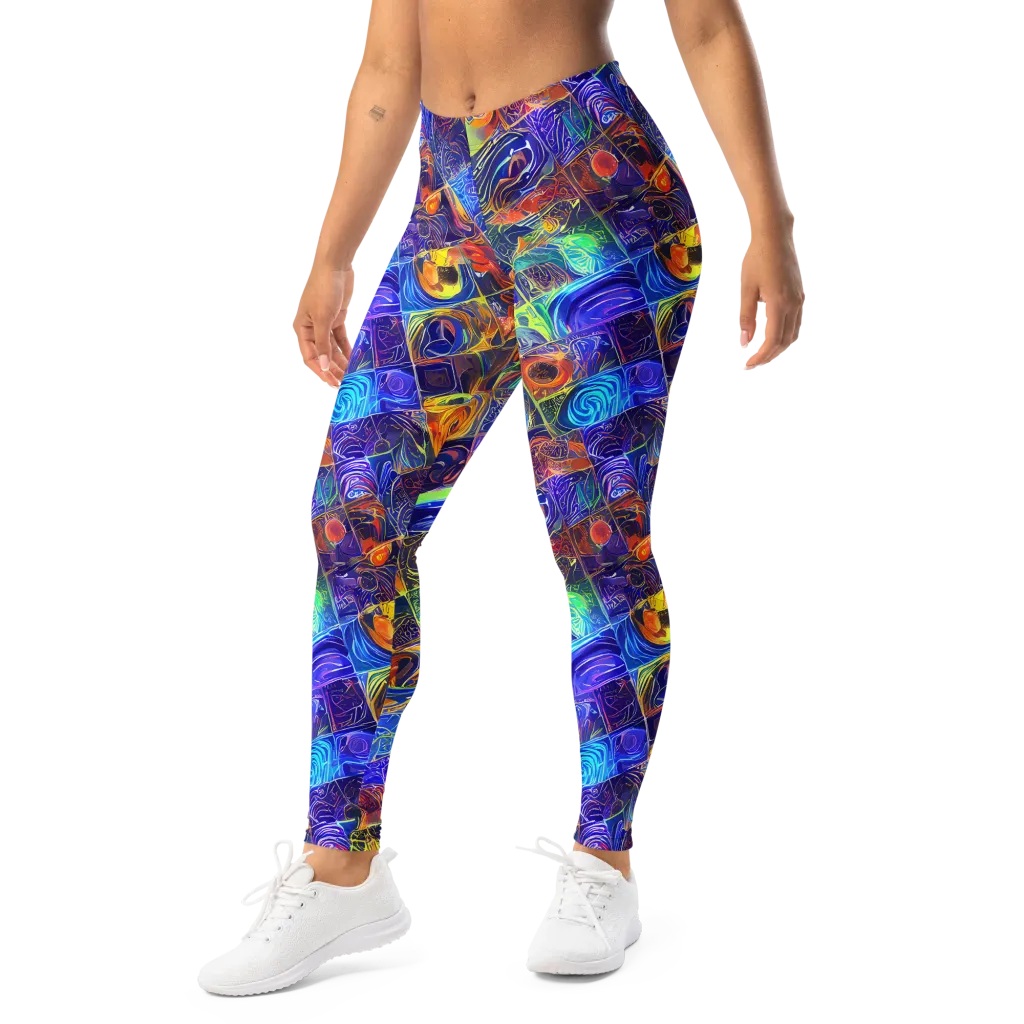 Vivid Vertigo on Leggings — Left Front