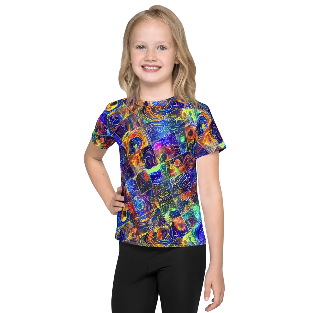 Vivid Vertigo on Kids Crew Neck T-Shirt — Front