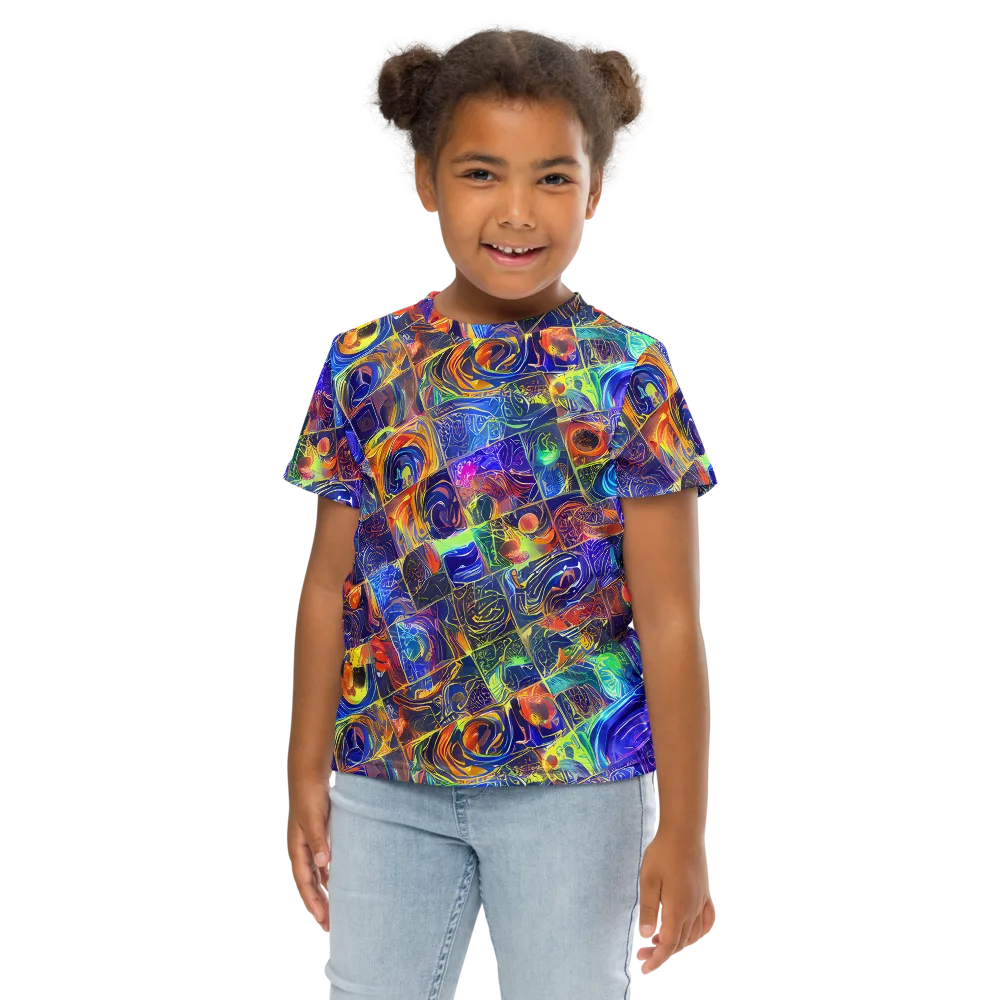 Vivid Vertigo on Kids Crew Neck T-Shirt — Front