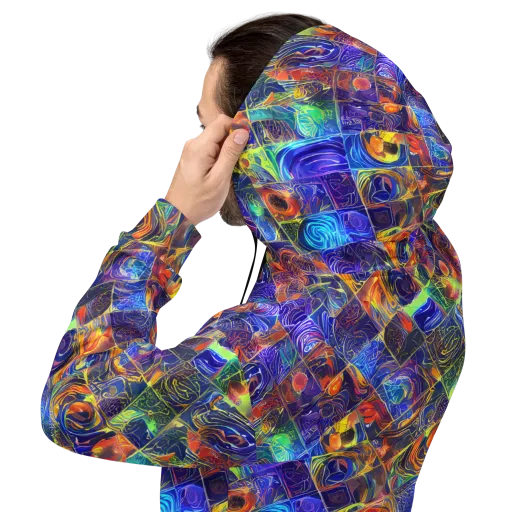 Vivid Vertigo on a Hoodie