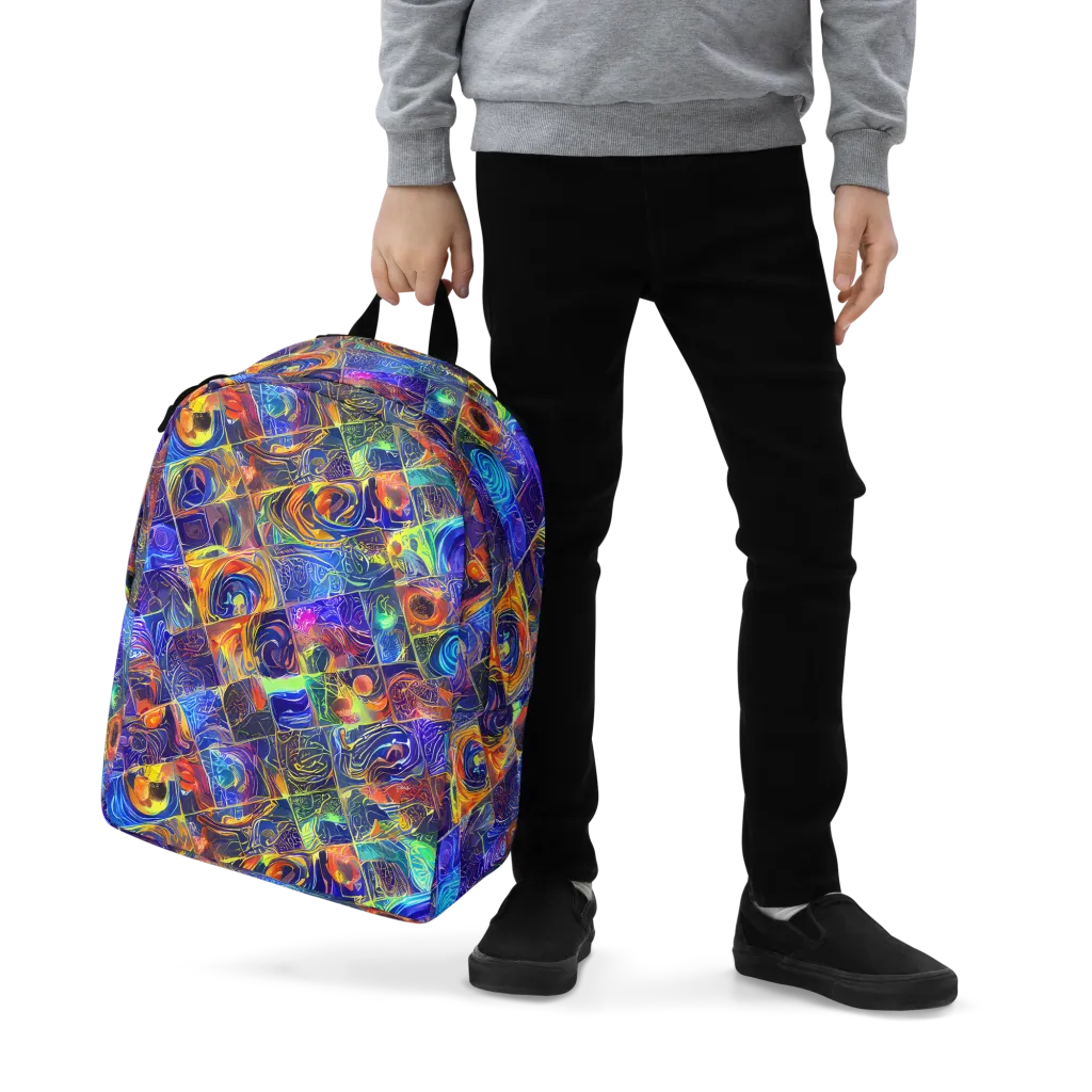 Vivid Vertigo on Minimalist Backpack — Zoomed-in