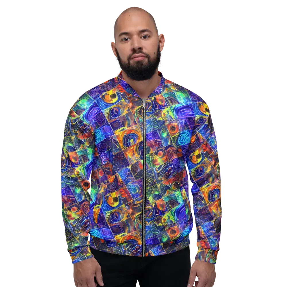 Vivid Vertigo on Bomber Jacket — Front