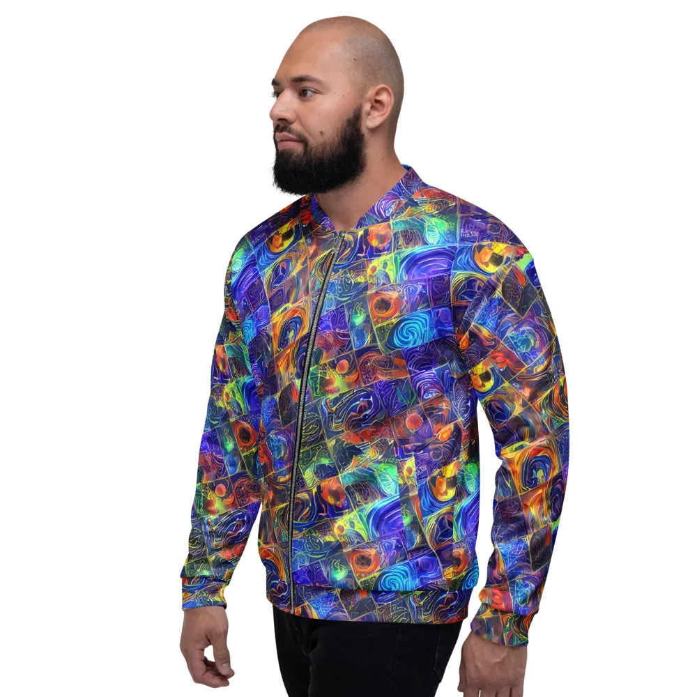 Vivid Vertigo on Bomber Jacket — Left