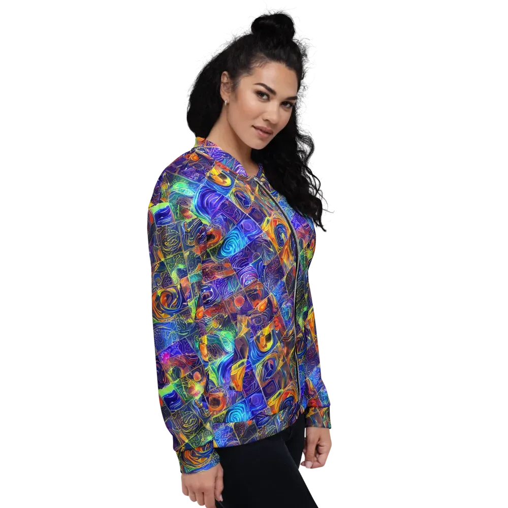 Vivid Vertigo on Bomber Jacket — Right