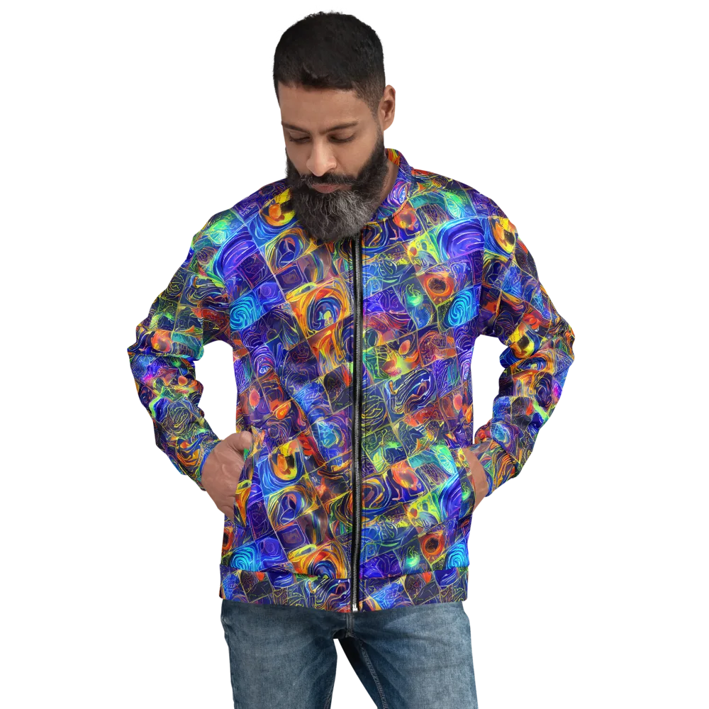 Vivid Vertigo on Bomber Jacket — Front