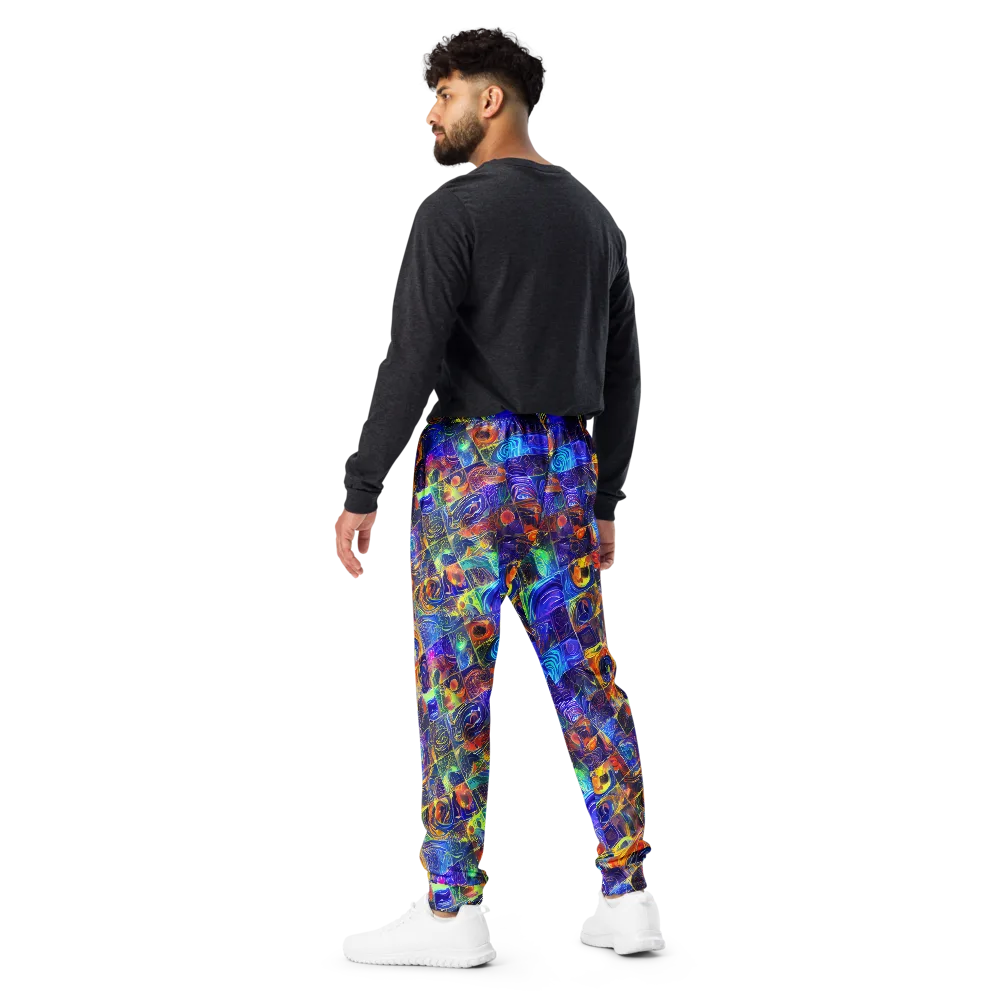 Vivid Vertigo on Men's Joggers — Back