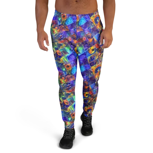 Vivid Vertigo on a Men's Joggers