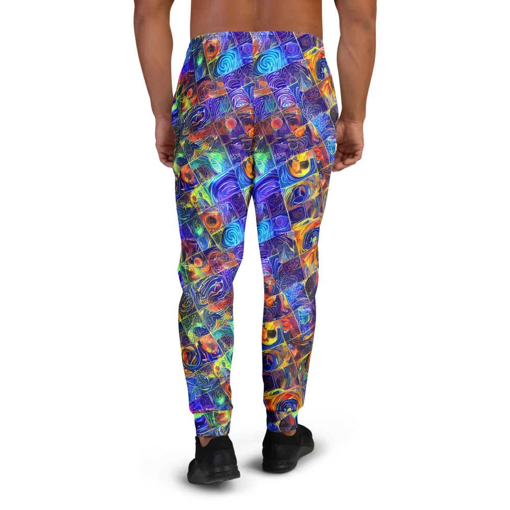 Vivid Vertigo on Men's Joggers — Back