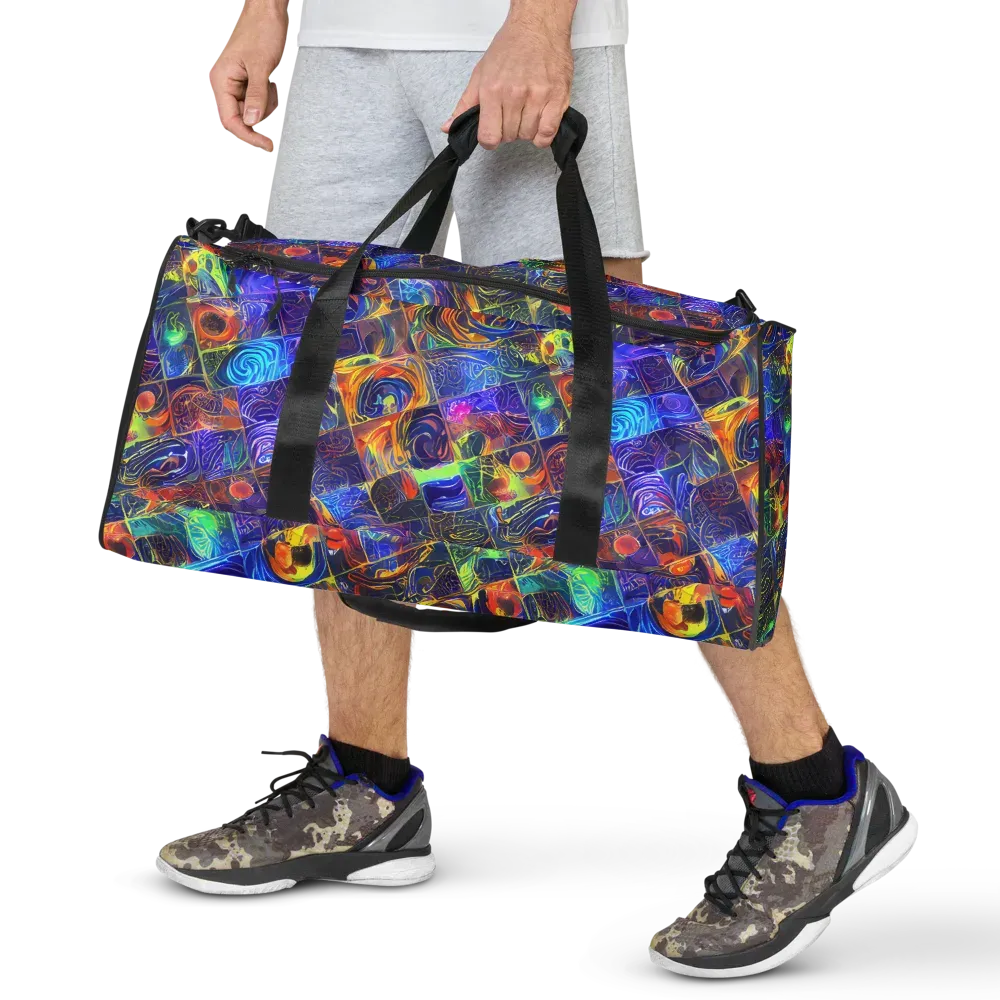 Vivid Vertigo on Duffle Bag — Front
