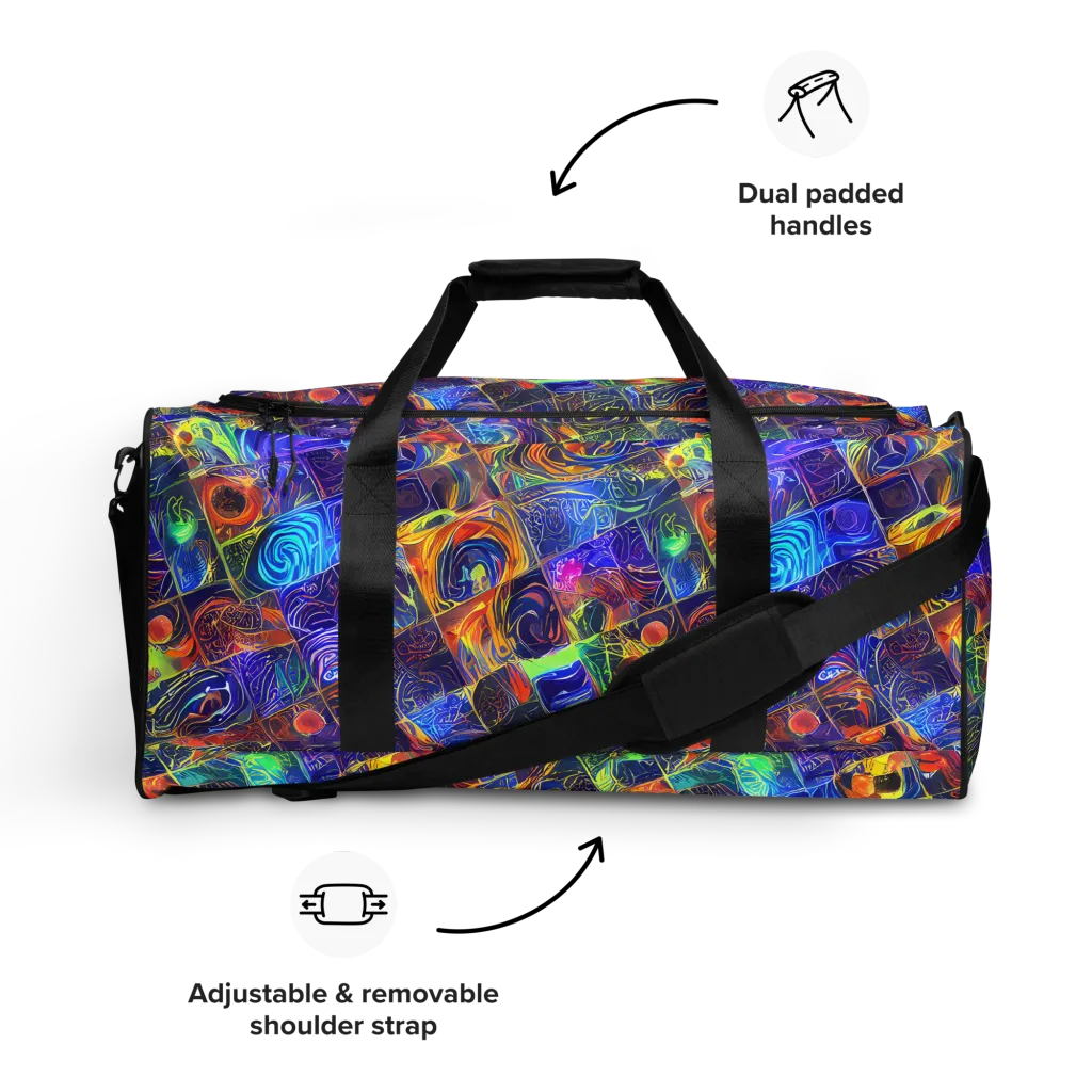 Vivid Vertigo on Duffle Bag — Front