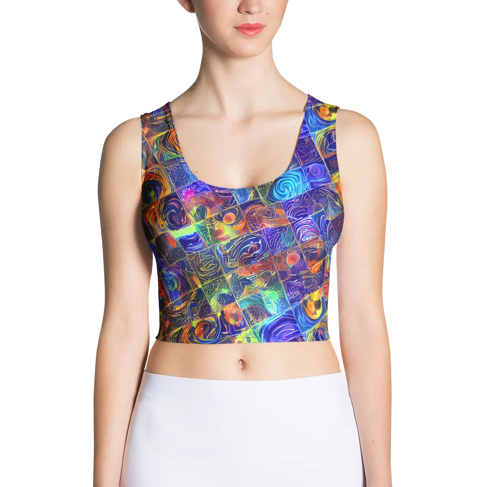 Vivid Vertigo on Crop Top — Front