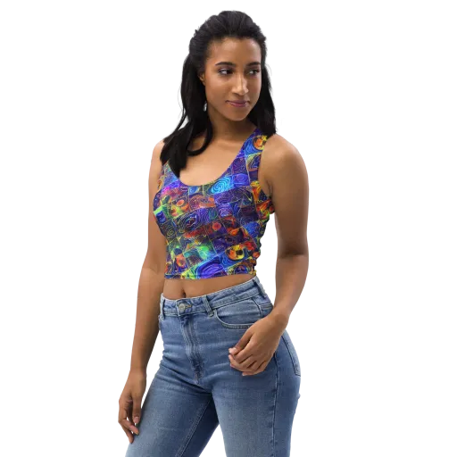 Vivid Vertigo on a Crop Top
