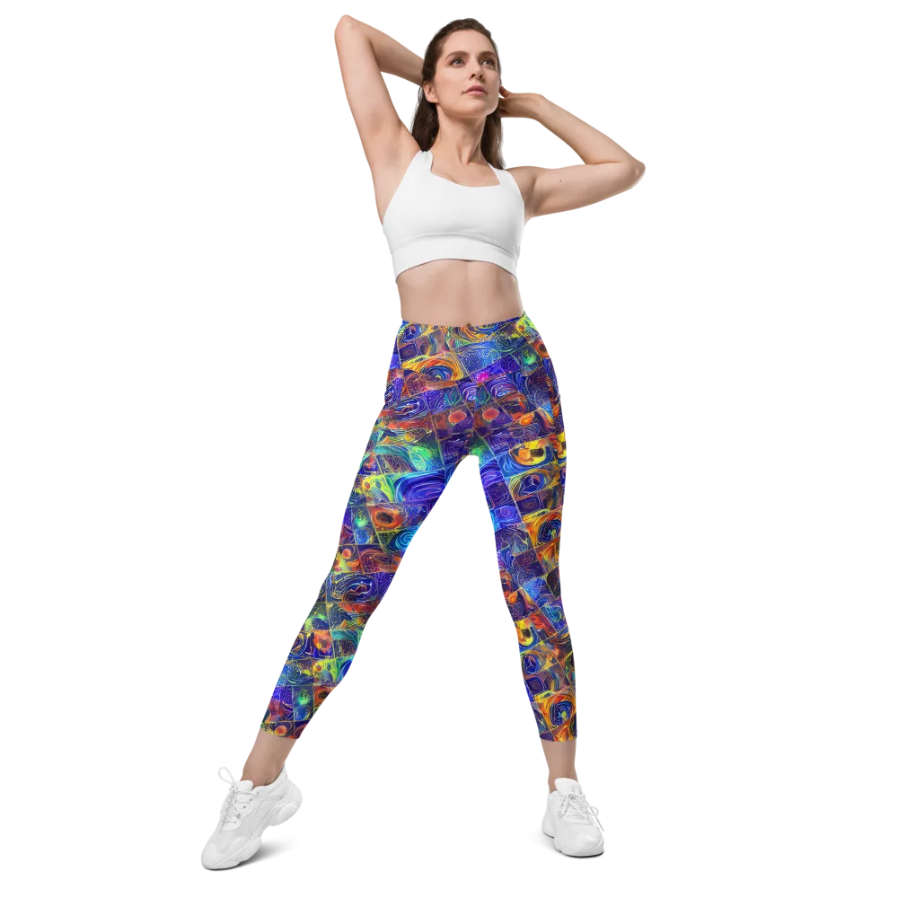 Vivid Vertigo on Leggings with Pockets — Front