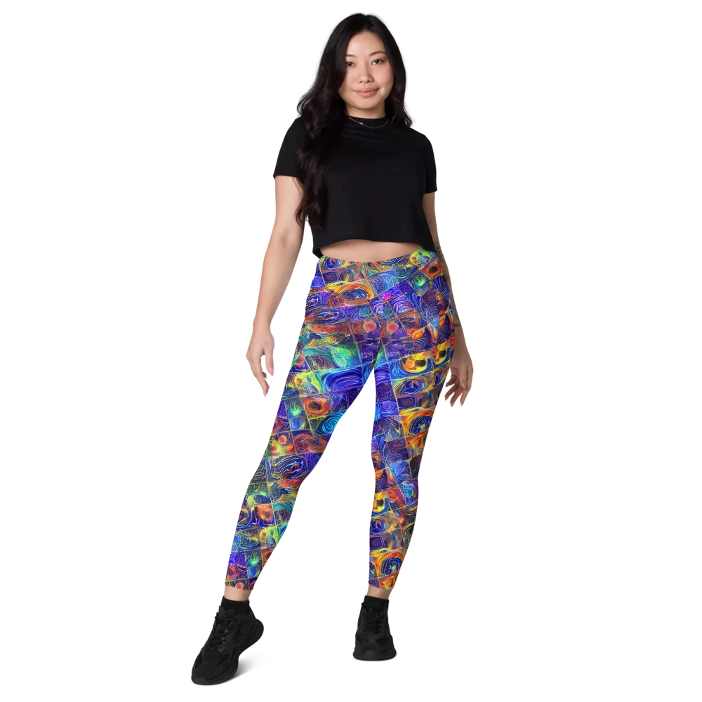 Vivid Vertigo on Leggings with Pockets — Front