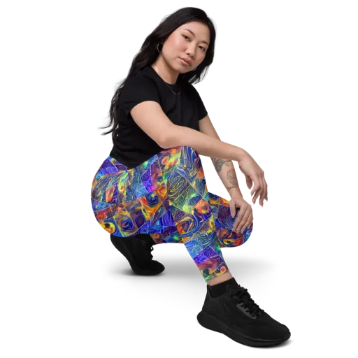 Vivid Vertigo on a Leggings with Pockets