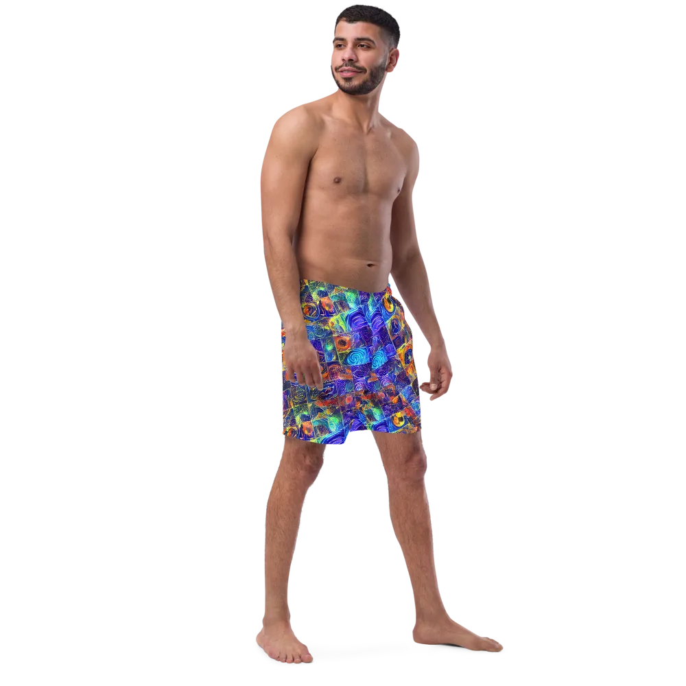 Vivid Vertigo on Swim Trunks — Right Front