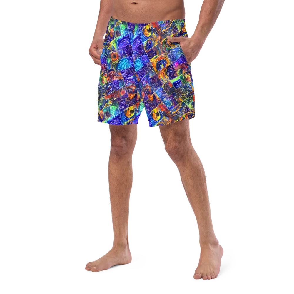Vivid Vertigo on Swim Trunks — Left Front