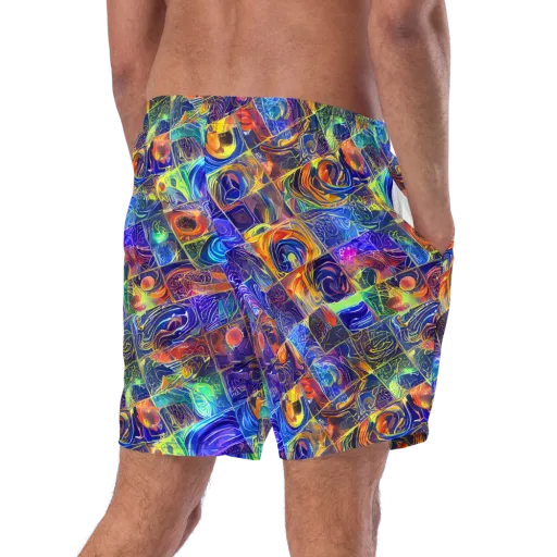 Vivid Vertigo on a Swim Trunks