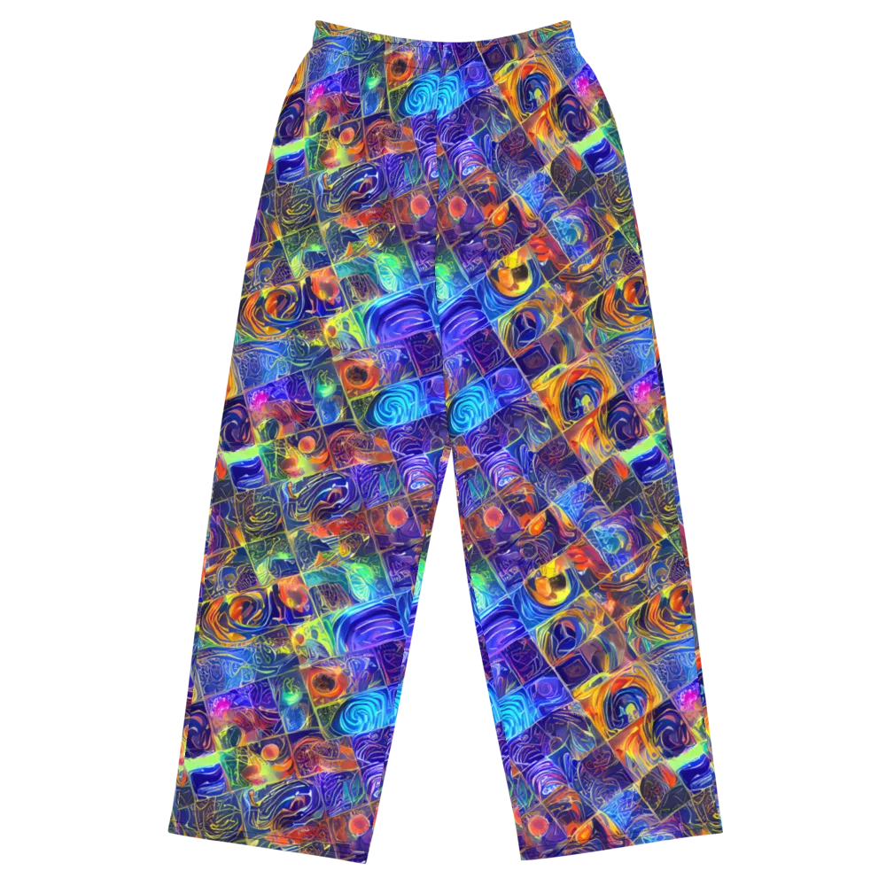 Vivid Vertigo on Wide-Leg Pants — Front