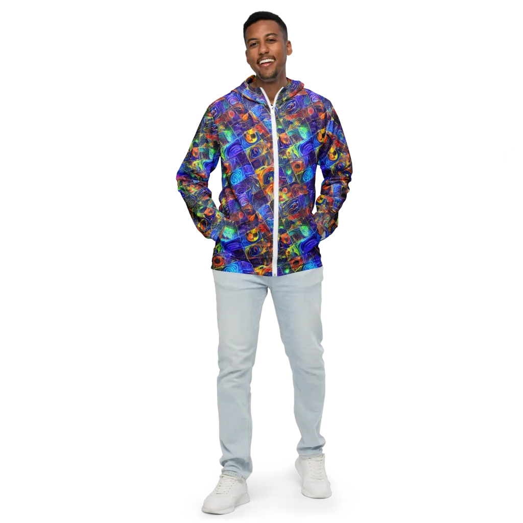 Vivid Vertigo on Men's Windbreaker — Front