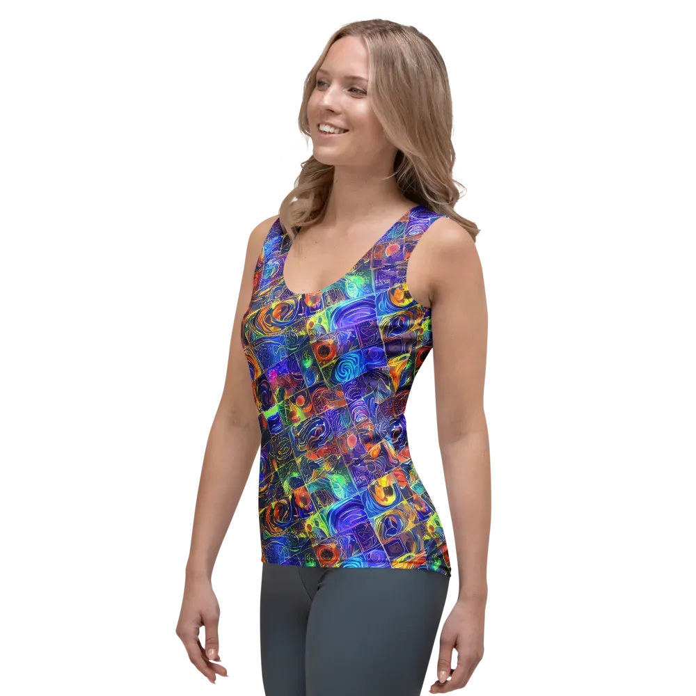 Vivid Vertigo on Women's Tank Top — Left Front