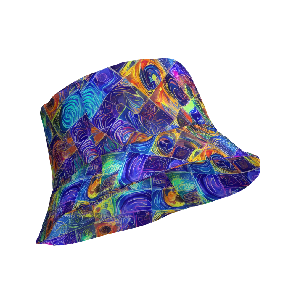 Vivid Vertigo on Reversible Bucket Hat — Product details Outside