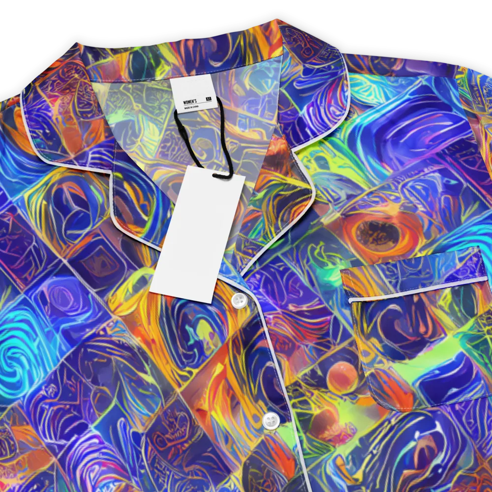 Vivid Vertigo on Women's Short Sleeve Pajama Top — Product details