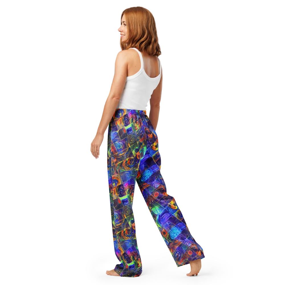 Vivid Vertigo on Women's Pajama Pants — Back