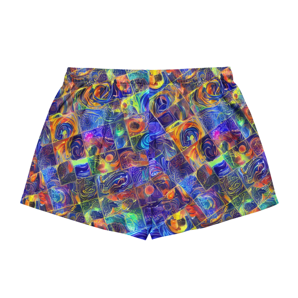 Vivid Vertigo on Women's Pajama Shorts — Back