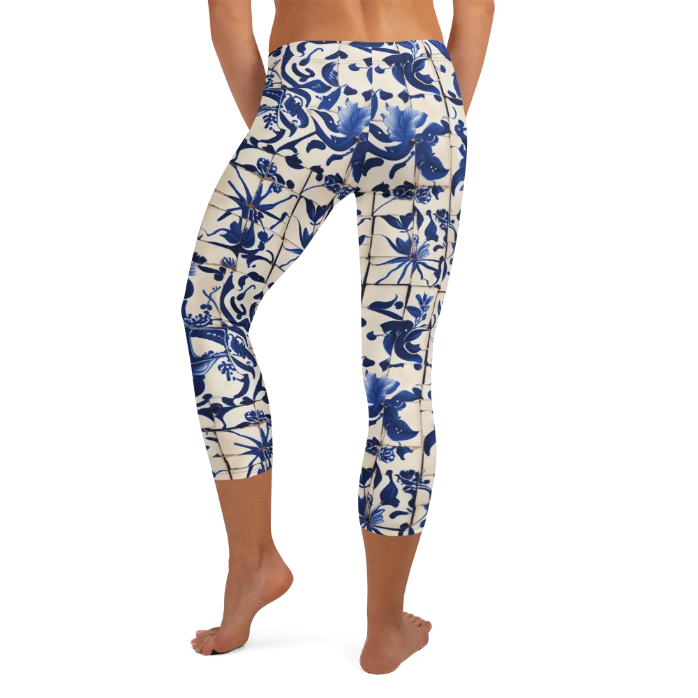 Cobalt Delft on Capri Leggings — Back