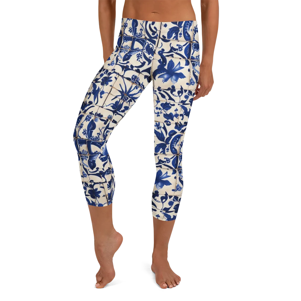 Cobalt Delft on Capri Leggings — Front