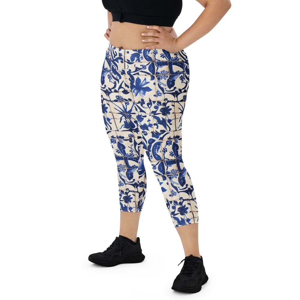 Cobalt Delft on Capri Leggings — Front