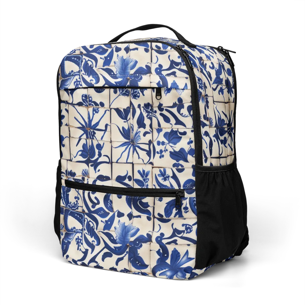 Cobalt Delft on Utility Backpack — Left Front