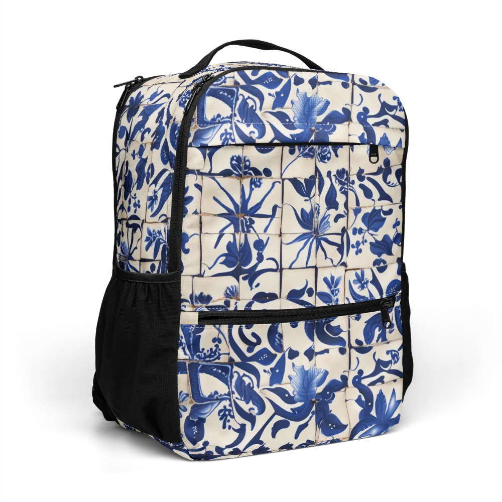 Cobalt Delft on Utility Backpack — Right Front