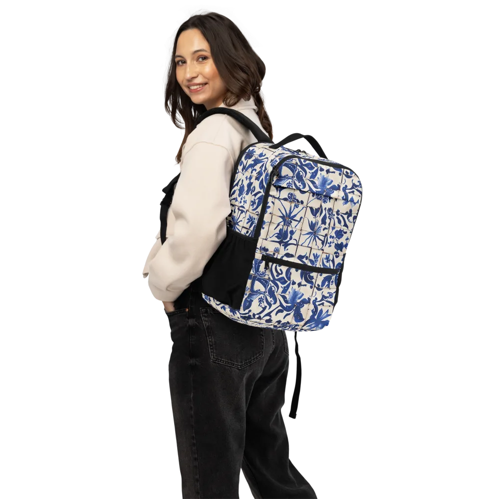 Cobalt Delft on Utility Backpack — Back