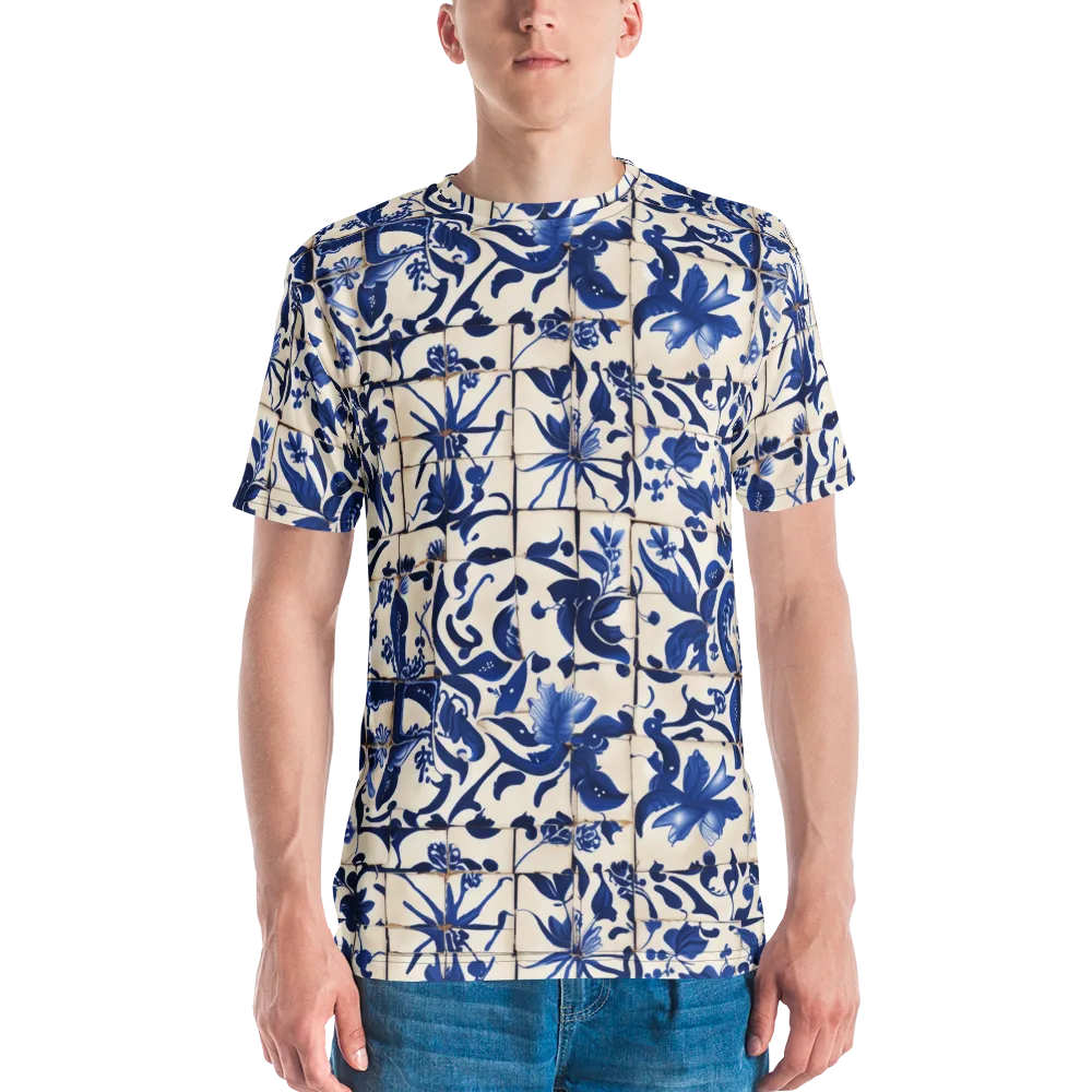 Cobalt Delft on Men's Crew Neck T-Shirt — Front